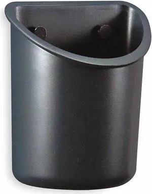 Officemate Gray Pencil Cup, Plastic, 5" Height, 4-1/4" Width, 2-1/2" Depth 29032