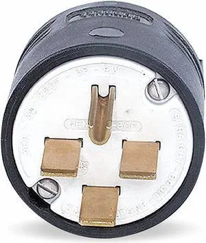 HUBBELL WIRING DEVICE-KELLEMS HBL8431C Straight Blade Plug, 15-30P, 30 A, 250V