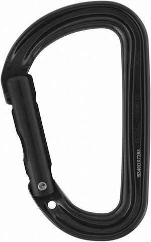 Petzl Carabiner, Gate Opening 7/8", Aluminum Black  Aluminum  M39A SN