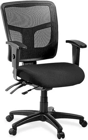 Lorell Managerial Mid-Back Chair 25-1/4"x23-1/2"x40-1/2" Black 86201