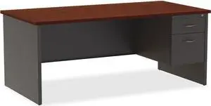 Lorell Right Pedestal Desk 36"x72" CH/MH 79144