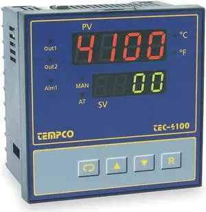 TEMPCO TEC56025 Temp Controller, Prog, 90-250V, Relay2A
