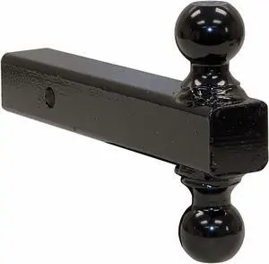 BUYERS PRODUCTS 1802215 Dual Ball Hitch Solid Shank With Black Balls (2 in.,