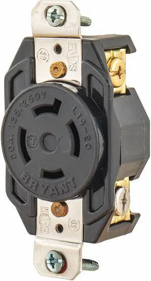 Bryant Locking Receptacle Black  Nylon  71420FR