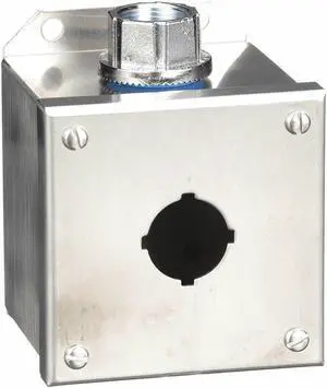 SCHNEIDER ELECTRIC 9001KYSS1 Pushbutton Enclosure,30mm,1 Hole,304 SS
