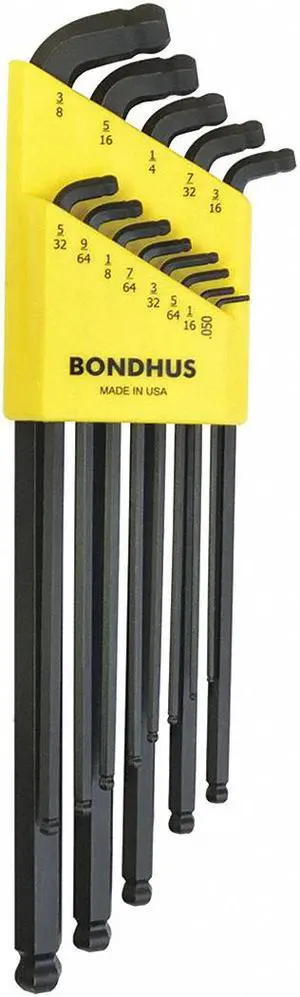 Extra Long L-Shaped SAE ProGuard™ Ball End Hex Key Set, Number of Pieces: 13