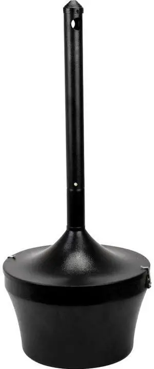 Genuine Joe Smoking Receptacle Capped Tube 4.25 Gal. 16"x37" Black 58891