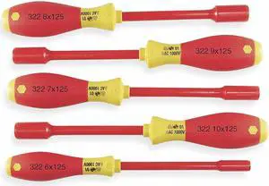 Wiha Tools Solid Round Shank Nut Driver Set  32291