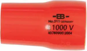 13mm Chrome Vanadium Insulated Socket with 3/8" Drive Size and Chrome Finish