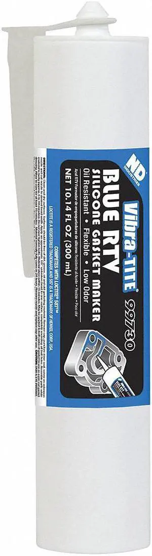 Silicone Gasket Sealant,  500°F Temp. Range,  Full Cure 24 hr.,  Blue,  300mL