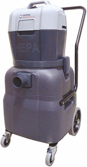 NILFISK 107412640 Eliminator, Shop Vacuum, 7 1/4 gal, HEPA, 130 cfm, 1 1/2 hp