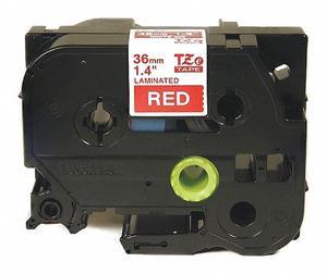 Brother Label Tape Cartridge,  Label Type Printable White/Red   TZe465