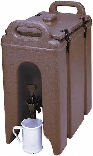 CAMBRO EA250LCD131 Beverage Container,16 1/2x 9x 18,Brown
