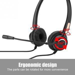 H500D-3.5 3.5mm Call Center Headphone Stretchable Over Ear Headphone With Noise Reduction MIC