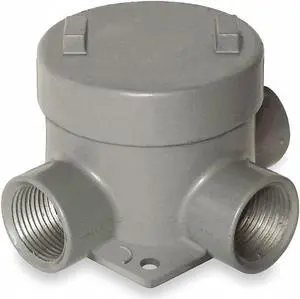 HUBBELL KILLARK GEBT-2 Conduit Outlet Body,Aluminum,T