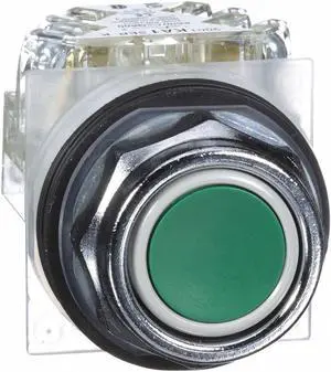 SCHNEIDER ELECTRIC 9001KR1GH13 Flush Push Button Operator, 30 mm, SPDT, Green