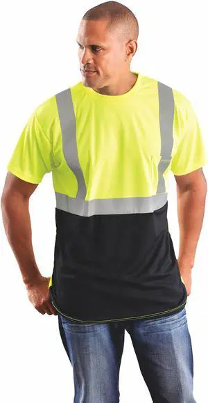 OCCUNOMIX LUX-SSETPBK-YM Short Sleeve T-Shirt,Men,Class 2,Ylw,M