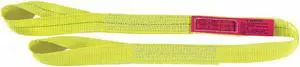 LIFT-ALL EE1602DTX6 Web Sling, Type 4, 6 ft L, 2 in W, Polyester, Yellow