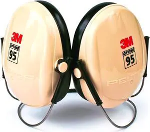 3M 08062 Ear Muff,21dB,Behind-the-Head,Bk/Beige