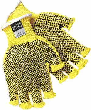 MCR SAFETY 9369XL Cut Resistant Fingerless Coated Gloves, Cut Level A3 ,PVC