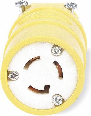 HUBBELL WIRING DEVICE-KELLEMS HBL2547 Locking Connector, L5-15R, 15 A, 125V AC,