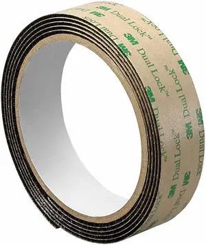 3M 1-10-SJ4575 Reclosable Fastener, Acrylic Adhesive, 30 ft, 1 in W, Black