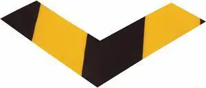 MIGHTY LINE ANGLEB&Y Floor Marking Tape, vinyl, No Legend, Black, Yellow, 2 MIGHTY LINE ANGLEB&Y Floor Marking Tape, vinyl, No Legend, Black, Yellow, 2