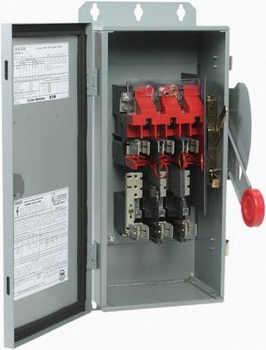 EATON DH361FGK Fusible Safety Switch, Heavy Duty, 600 V, 3PST, NEMA 1
