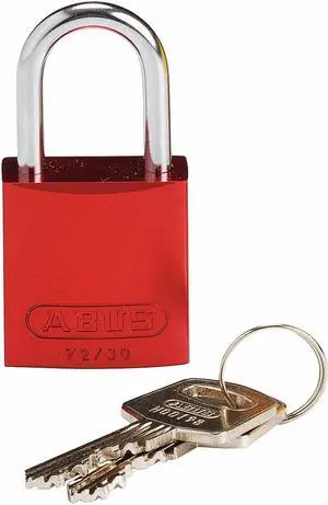 BRADY 133270 Lockout Padlock,KD,Red,1-7/16"H