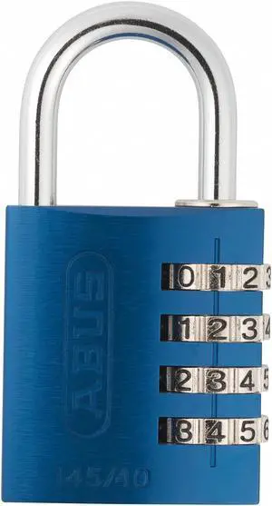 Abus Combination Padlock,1 4/5in,Rectgle,Blue  145/40 Blue