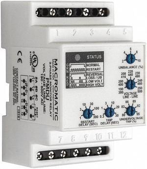MACROMATIC PMD575 3 Phase Monitor Relay,DPDT,600VAC,0 Pin