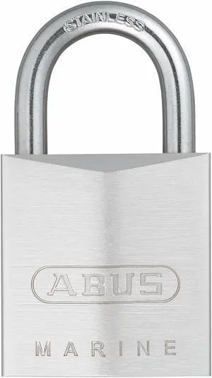 Abus Keyed Padlock, 5/8 in,Rectangle,Silver  75IB/30 KA