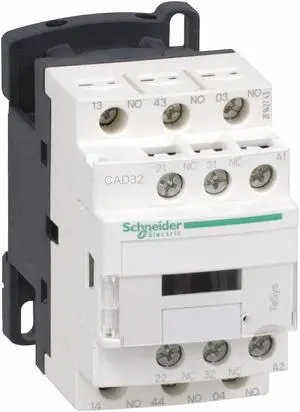SCHNEIDER ELECTRIC CAD32B7 IEC Control Relay,3NO/2NC,24VAC,10A