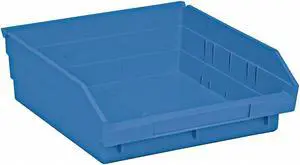 QUANTUM STORAGE SYSTEMS QSB109BL Blue Shelf Bin, 11-5/8"L x 11-1/8"W x 4"H