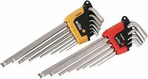 Ball End Hex Key Set, 0.050 - 10mm, L-Shpd