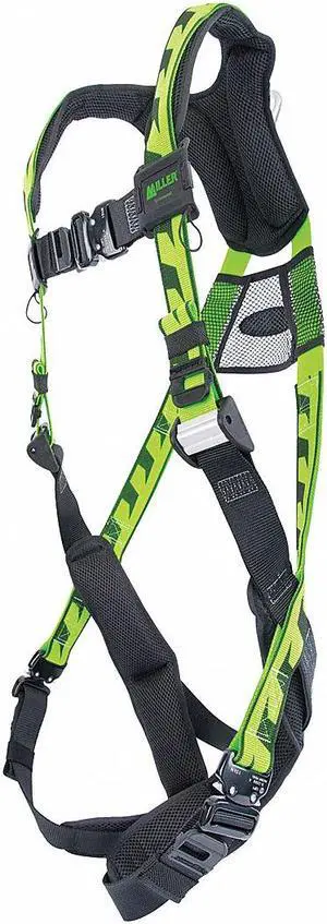 HONEYWELL MILLER ACA-QC/UGN Full Body Harness, Vest Style, L/XL, Polyester,