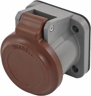 HUBBELL HBLNCBN Single Pole Connector,Non-Met Cover,Brwn