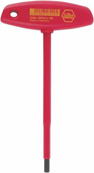 Wiha Tools Hex Key,T Shape,Metric,4" L Handle  33449