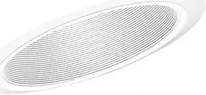 Sloped Recessed Trim, 6in, White Baffle
