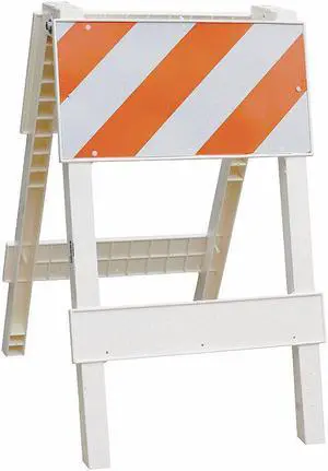 ZORO SELECT 97-01-001 Leg Frame Type 1 Folding Barricade, polypropylene, 40 in