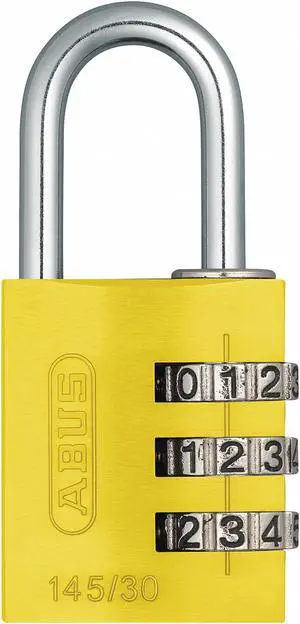 Abus Combination Padlock, Resettable Side-Dial Location, 1" Shackle Height