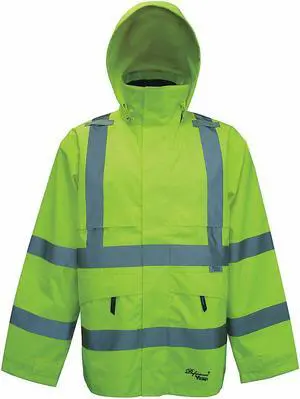 VIKING D6329JG-XL Hi-Viz Safety Jacket, Polyester, Polyurethane, Class 3 Type