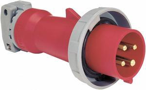 HUBBELL WIRING DEVICE-KELLEMS HBL4100P7W Watertight Pin & Sleeve Plug, 100 A,
