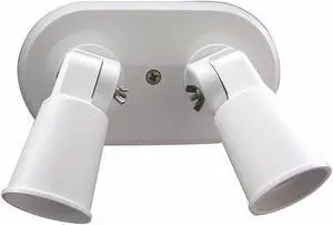 W F HARRIS LIGHTING 201-W Lampholder, Double, Wht, PAR38, 2-150W