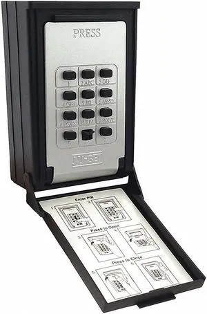 NU-SET 2085-3 Key/Card Storage Wall Mount Push Button Lock Box