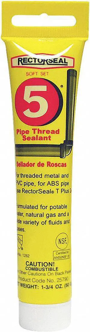 Rectorseal 1.75 oz. Tube Pipe Thread Sealant with 2600 psi, Yellow 25790