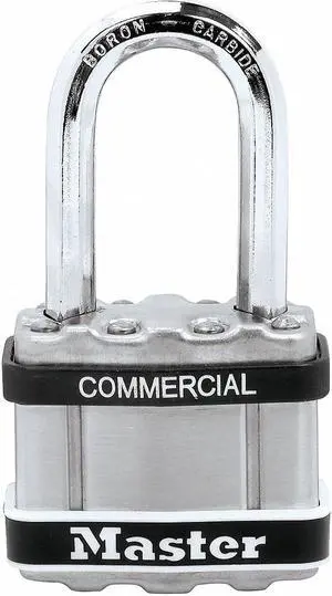 Alike-Keyed Padlock, Extended Shackle Type, 1-1/2" Shackle Height, Silver
