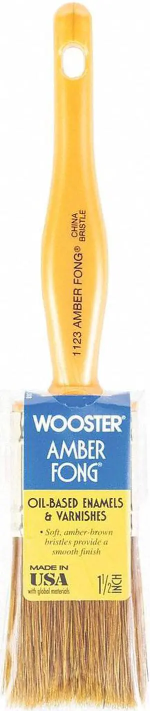 WOOSTER 1123-1 1/2 1-1/2" Wall Soft, Brown China Bristle, Paint Brush, Plastic