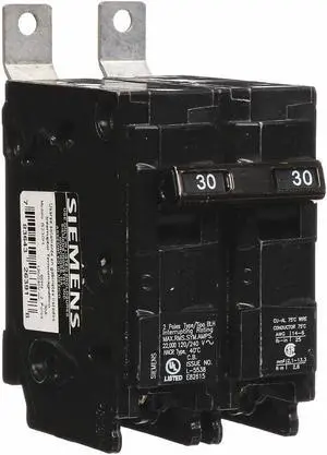 SIEMENS B230H Miniature Circuit Breaker, BL Series, 30A, 2 Pole, 120/240V AC,