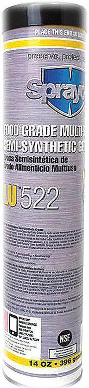 SPRAYON S00522014 Food Grade Grease, Cartridge, 14 Oz.